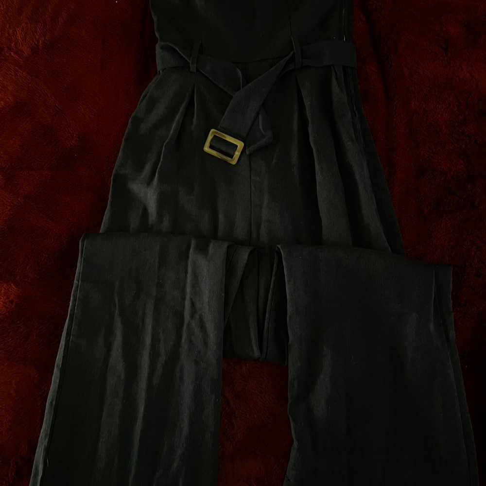 Elegant Black Jumpsuit with Belt